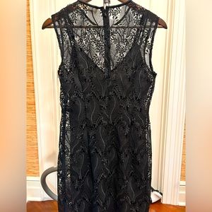 Diane Von Furstenberg black lace dress. Size 4